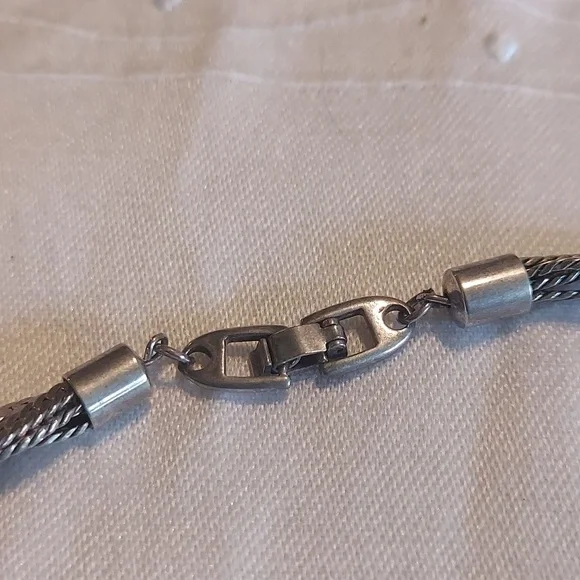 Vintage Sterling Braided Necklace - Picture 4 of 5